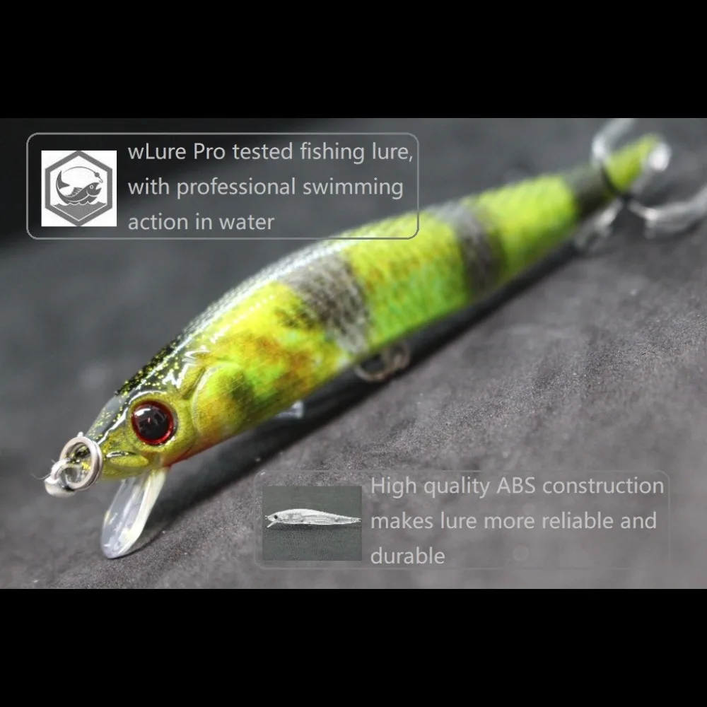 wLure Tight Wobbler Fishing Lure  Lifelike Colors 10cm 9.8g Upgraded Hooks Minnow Hard Bait Weight Transfer Design HM590
