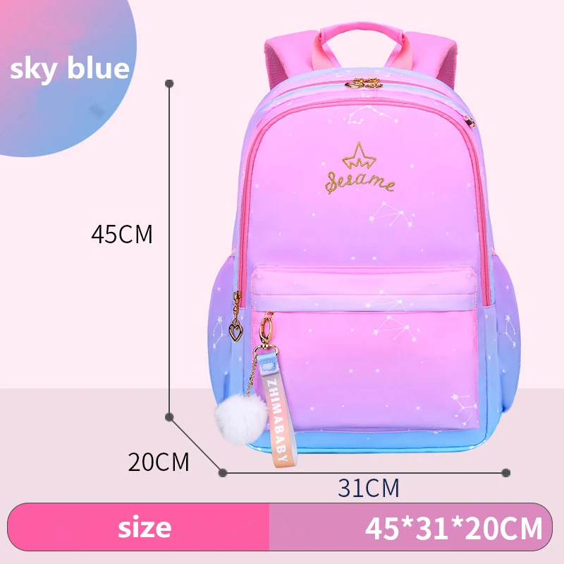 Mochila ortopédica para niña, morral escolar de nailon para niña, niño de primaria morral escolar para, bolso para libros de grado 1-6