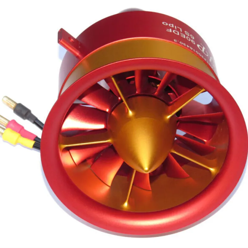 EDF metal 90mm ducted fan with brushless motor 6S thrust up to 3.5KG rc airplane jet engine