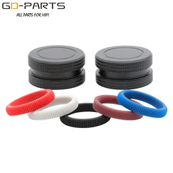 30*15mm Solid Full Aluminum Volume Potentiometer Set Knob Cap With Rubber Ring For Hifi Audio Guitar AMP Turntable CD 6.4mm Hole