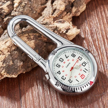 ساعة جيب بمشبك للرجال ، فتاحة زجاجات ، حقيبة ظهر ، حلقة تسلق ، بوصلة طبيب ، ممرضة ، قرص مضيء ، ساعة تسلق رياضية خارجية