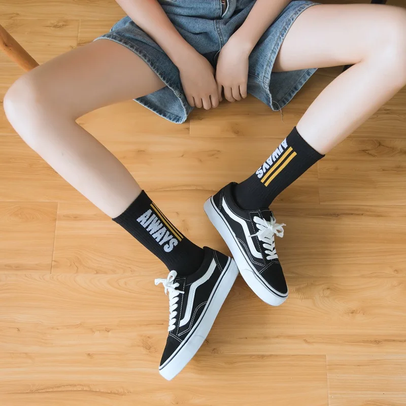 Jeseca New Harajuku Street Wear Ankle Long Socks Unisex Hip-hop Fashion Breathable Sport Socks Warm Autumn Winter Long Socks