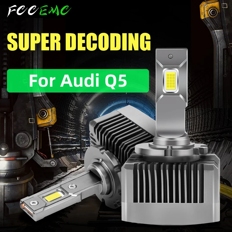 

FCCEMC 2PCS Super Bright 24000LM D3S Customized For Audi Q5 Car Headlight LED Canbus LED Auto Lights Bulb 12V 55W Lamp 6000K