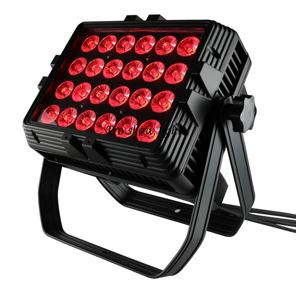 IP65 Waterdichte Led Par Licht Rgbw/Rgbwa/Rgbwauv Optioneel 24Leds Flat Par Litght Dmx Podium Dj apparatuur Outdoor Verlichting