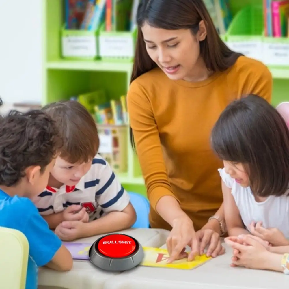 Caixa de som de bate-falante, formato de botão, para jogo de mesa, mordaça de brinquedo