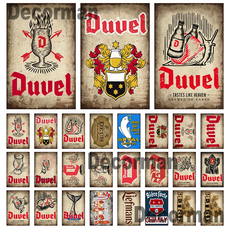 [ Mike86 ] DUVAL BEER Tin sign Wall Plaque Belgium Wine Painting Pub Decoration LTA-3153 20*30 CM