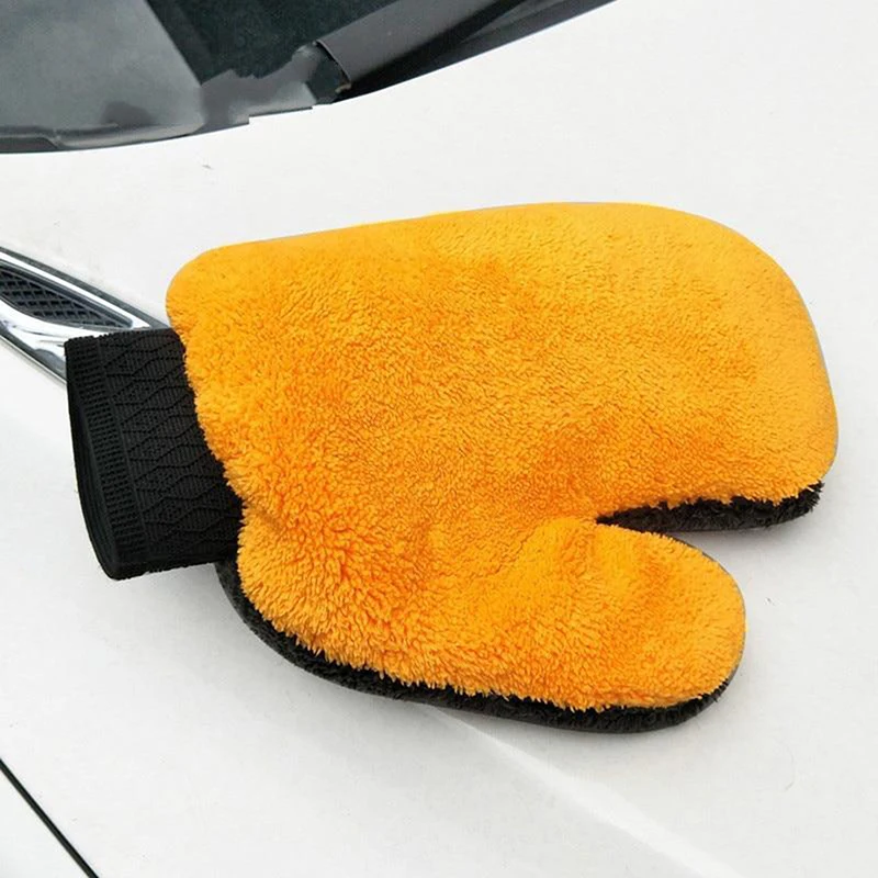 Soft Coral Fleece Car Washing Gloves Clean Window Door Velvet Water Absorption Soft Care Furniture Glass Dust Cleaning Washer