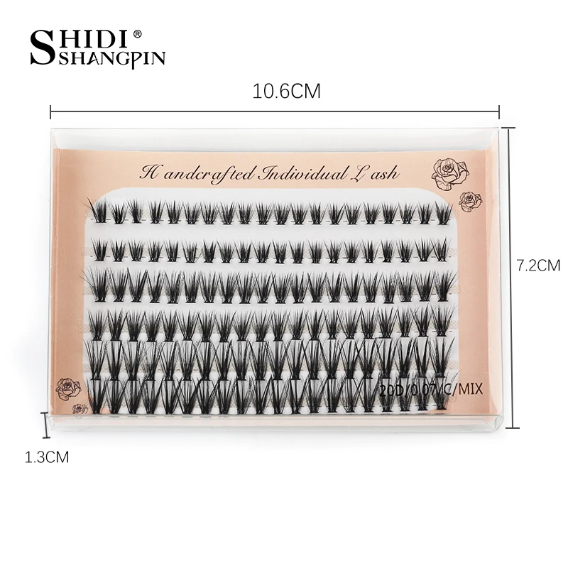 개별 속눈썹 10-100PCS 자연 가짜 속눈썹 확장 6 행 20D C 컬 120 번들 메이크업 섬모 속눈썹 확장 용품