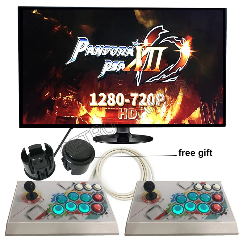 

3188 in 1 Pandora Saga Box 12 Arcade Console 2 4 Players Zero Delay Diy Retro Machine HD Video Button Joystick Controller 53*3D