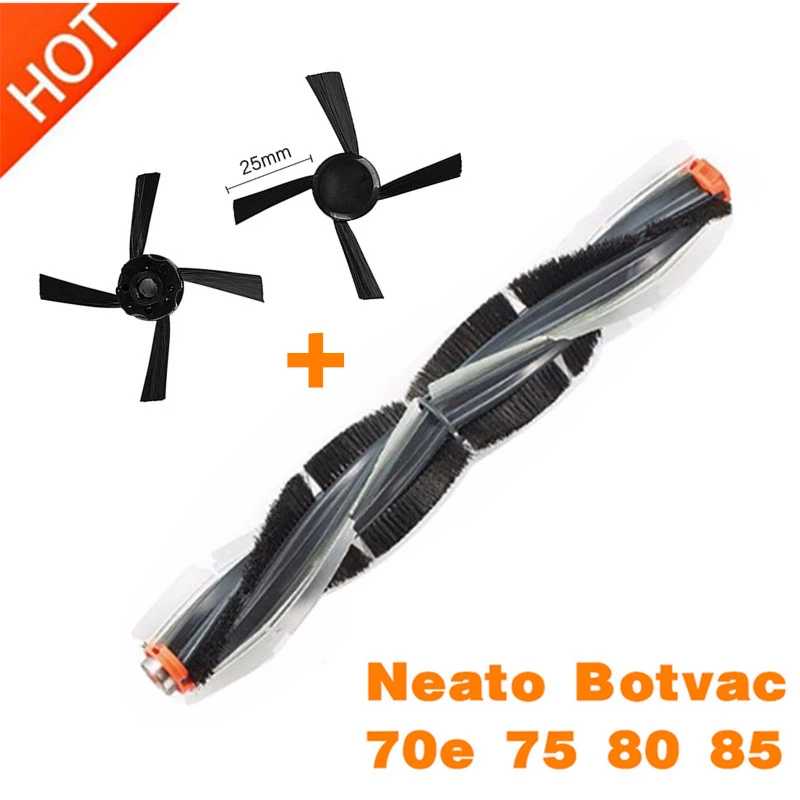 Neato Botvac 70e 75 80 85 Universal Combination Brush Blades + 2 Side Brushes Vacuum Cleaner Parts Replacement accessories