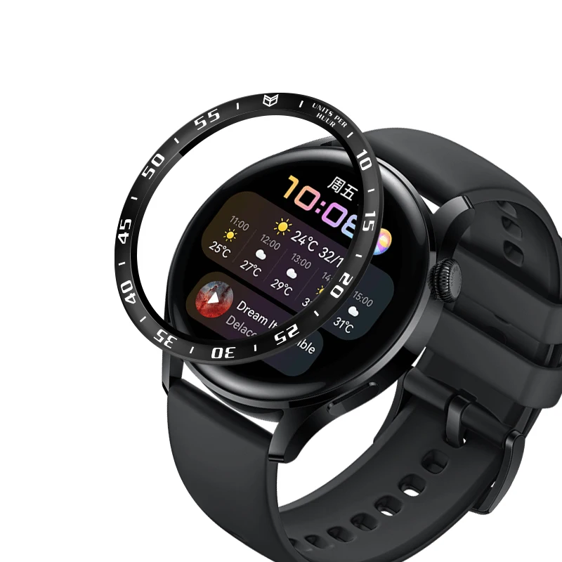 BEHUA الحافة حلقة غطاء لهواوي ساعة 3 Smartwatch الهاتفي لاصق مكافحة خدش حماية حافظة معدنية لهواوي Watch3 الموضة