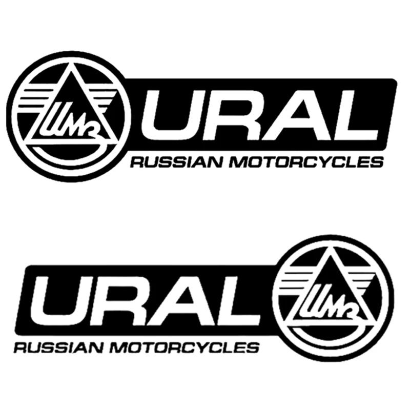 Small TownCK2768#8*24cm Motorcycles Ural Funny Car Sticker Vinyl Decal white/black Car Auto Stickers For Car Bumper Window Car D