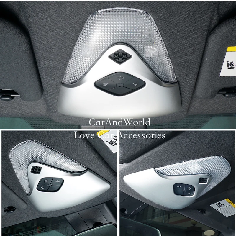 

Car Top Roof Read Light Lamp Skylight Frame Cover Readlamp Trims Interior Garnish Accessories For Toyota CHR C-HR 2017-2022
