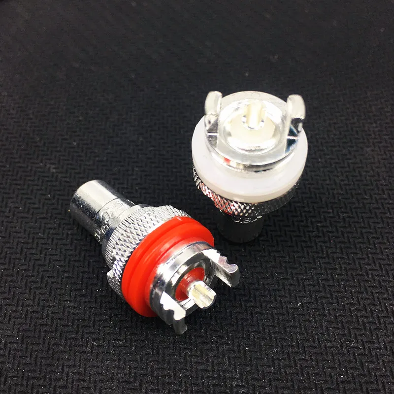 Um par cmc 805-2.5ag cobre puro banhado a prata terminal de áudio rca cd amplificador de potência terminal