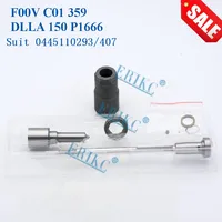 Boquilla de inyector de combustible válvula DLLA150P1666 F00VC01359 Inyector kits de reparación de revisión automática diésel CR para 0445110293 0445110407