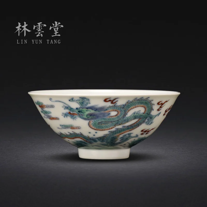 Lin Yuntang jingdezhen ceramics fights its master kung fu cup cup full hand by hand