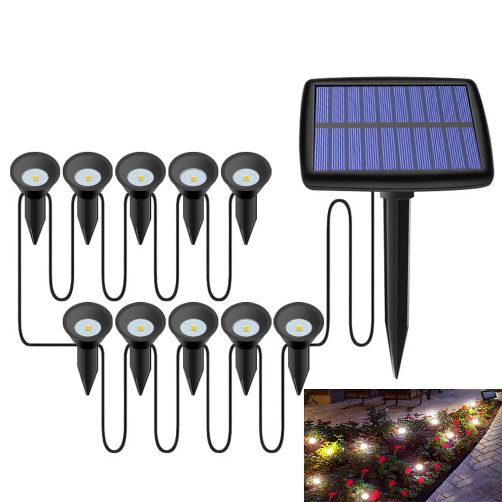 

Solar Garden Light Waterproof LED Buried Lights 2 in 1 10 in 1 Outdoor Landscape Lighting for Yard Walkway Path Pool Decoration