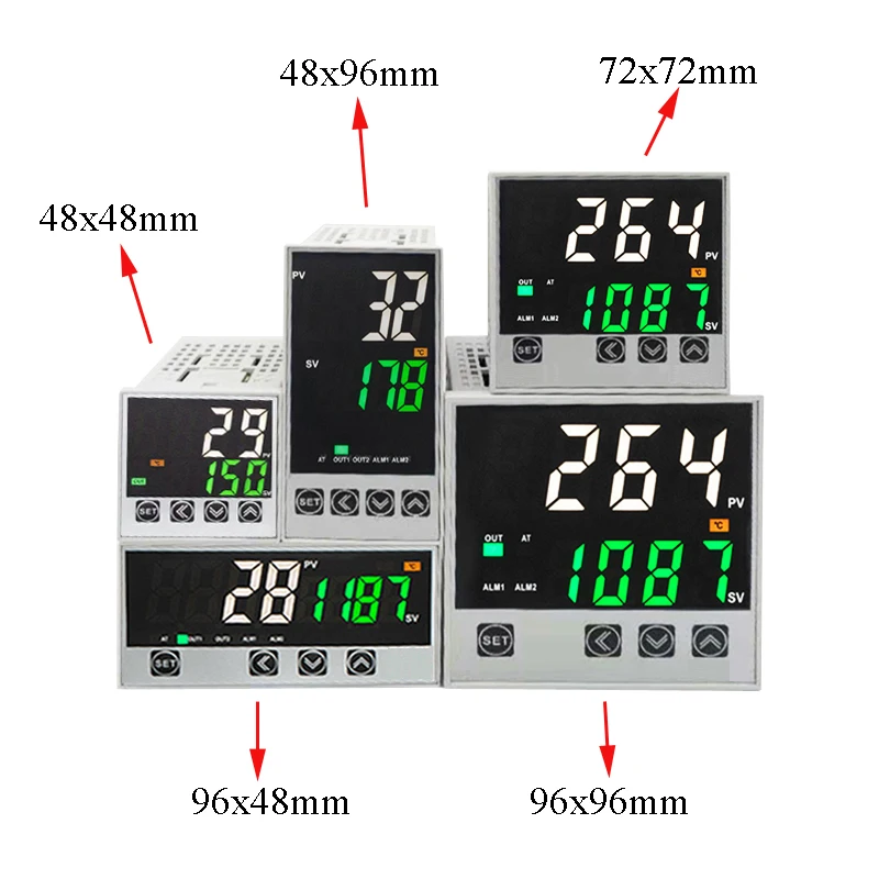 K E J PT100 CU50 Panel Meter Pengendali Suhu Digital Termostat PID Input Universal Regulator Termal dengan Keluaran Alarm