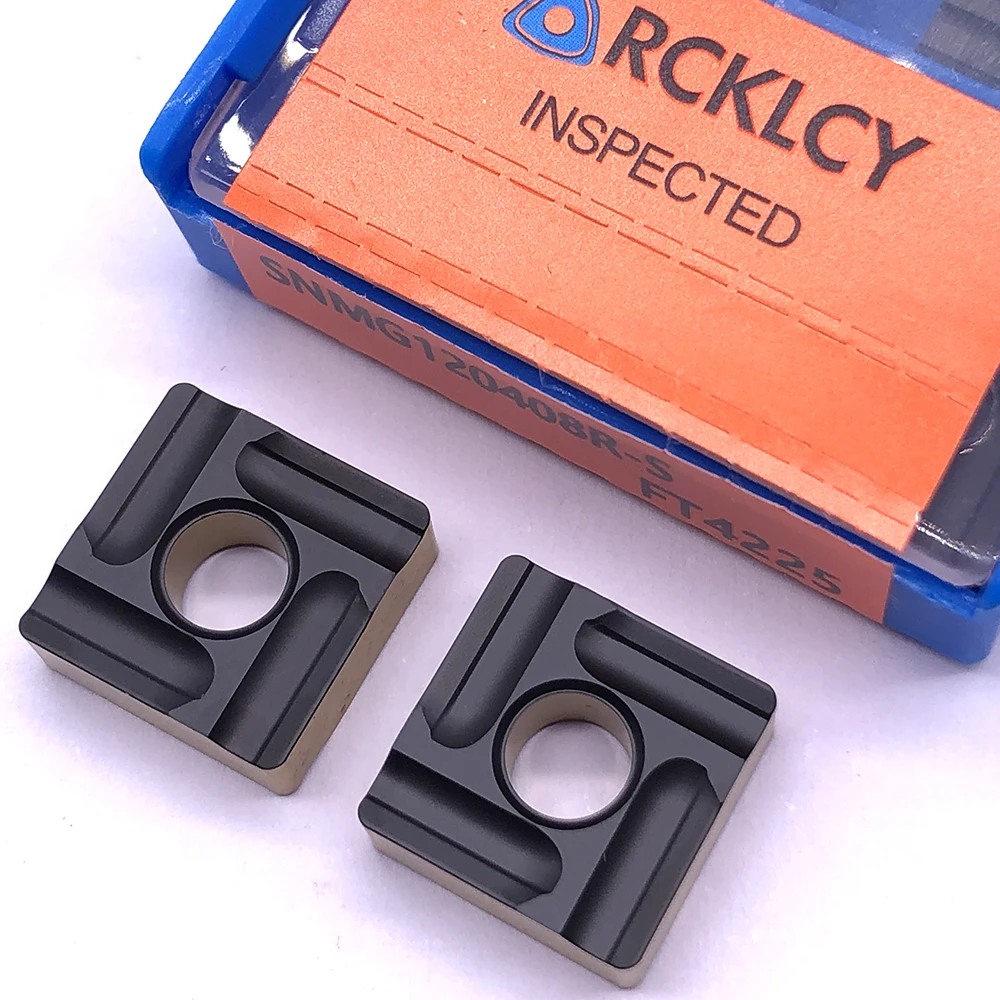 10 Uds RCKLCY SNMG120408 R-S FT4225 herramienta de torno de inserción de carburo herramienta de torno de metal herramienta de torno de alta calidad herramienta de torneado externo de aleación dura