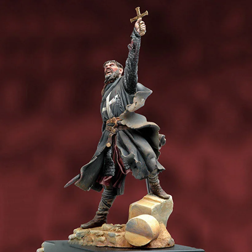 1/18  ancient warrior stand  (with base ) Resin figure Model kits Miniature gk Unassembly Unpainted