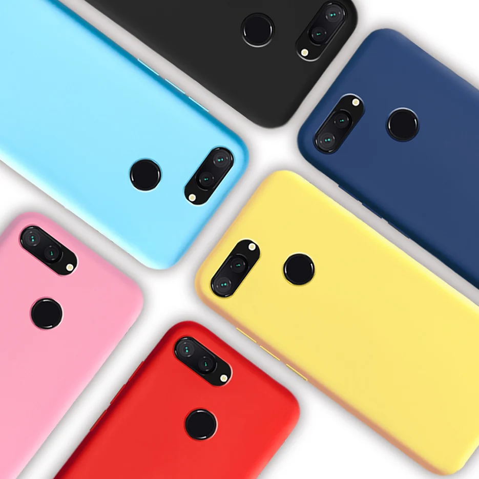 Soft Case For Xiaomi Mi 8 Lite Case Mi8 Lite Cute Candy Pure Phone Cases For Xiaomi Mi 8 Lite 8Lite Back Cover Shockproof Bumper
