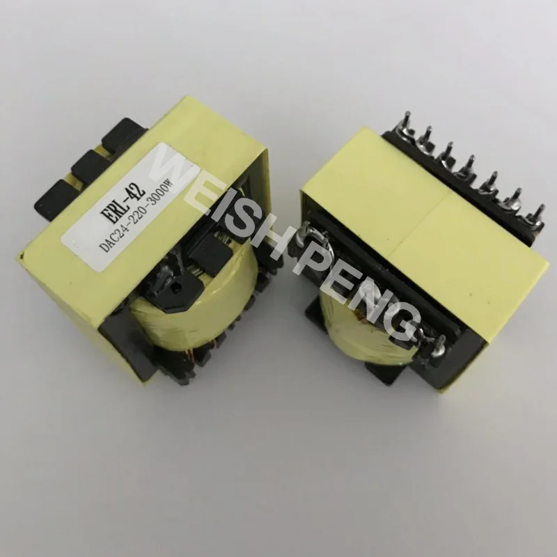 EC42/20 Pure copper ERL42/20 vertical high-frequency transformer for 3000W inverter DC24V AC220V