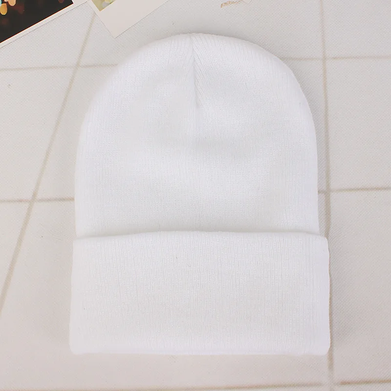 Neue Winter Gestrickte Hut für Jungen Mädchen Frauen Männer Unisex Warme Outdoor Herbst Häkeln Kinder Mützen Einfarbig Baby Mütze – Detail 10