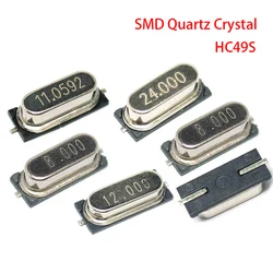 10 sztuk 4Mhz 6Mhz 8Mhz 12Mhz 16Mhz 20Mhz 24Mhz 4.000mhz 8.000mhz SMD rezonator kwarcowy oscylator pasywny HC49S