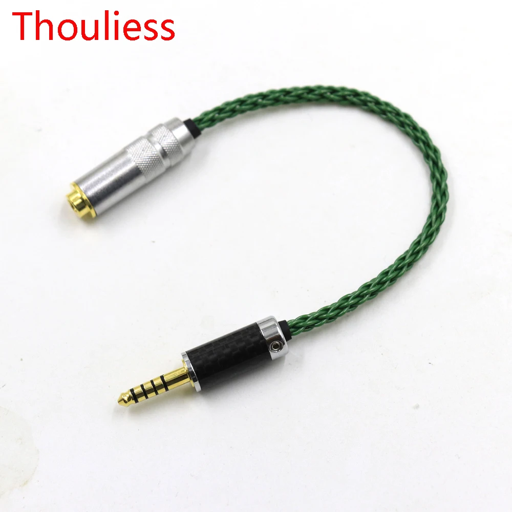 Thouliess Audio Cable 4.4mm Male to Female  Carbon Fiber Adapter Connector Cable Replacement Upgrade Cord