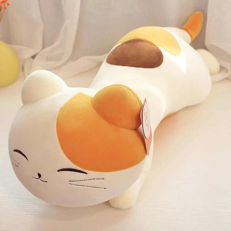 New Hot Huggable Kawaii Sleeping Pillow Stuffed Animal Doll Cute cat Plush Toys Cartoon Cushion Kids Girl Birthday Gift