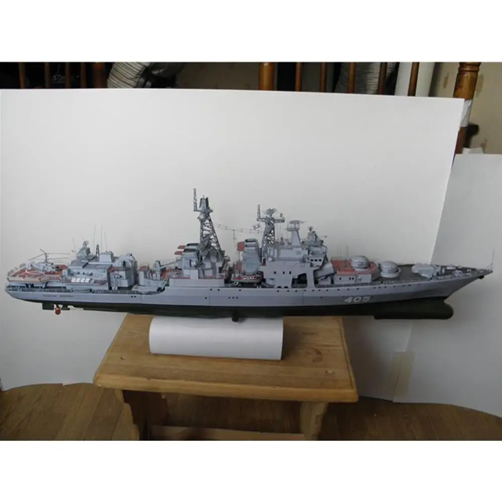 1:200Admiral Levchenko Antisubmarine Ship DIY 3D Paper Card Model Building Set Construction Toys Educational Toy Military Model