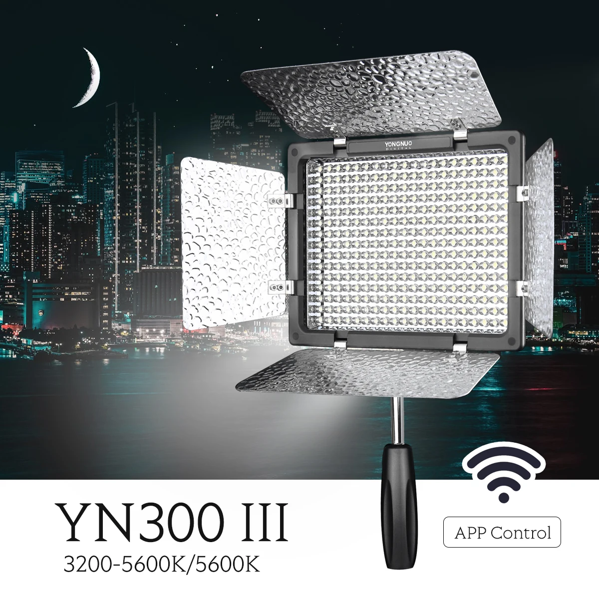 

Yongnuo YN300 III YN300III 3200k-5600K CRI95 Camera Photo LED Video Light Optional with AC Power Adapter