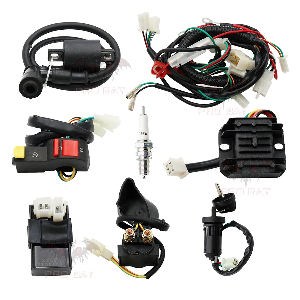 Dirt Pit Bike Full Wiring Harness Wire Loom CDI Kit For 150cc 200cc 250cc ZONGSHEN Hummer Atomik Ducar Lifan Zongshen