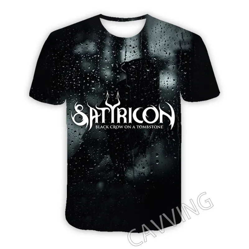 CAVVING 3D Printed  SATYRICON BAND  Casual T-shirts  Hip Hop Tee Shirts Harajuku Styles Tops Clothing for Men/women