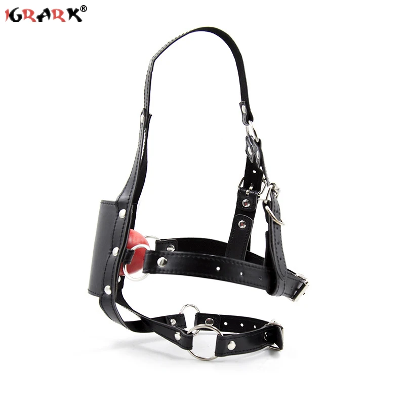 Gag Bdsm Mask Couple Sex Games Intimate Accessories Slave Mouth Hood Bondage Adult Cosplay Sexy Toys For Women Men Erotic Games