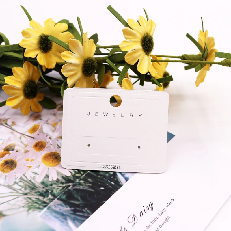 6*4.5cm Plastic Earring Cards Jewelry Accessory Hanger Cardboard 100PCS Jewelry Display Packaging Card