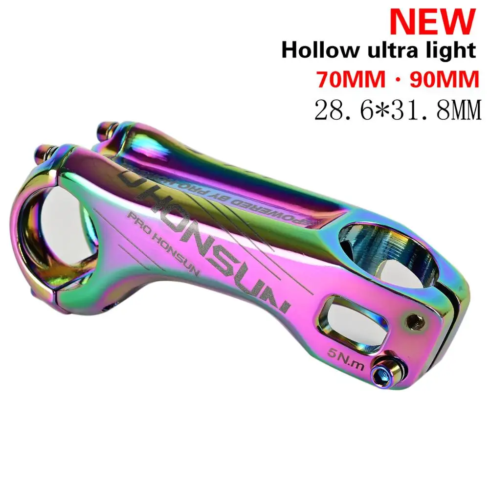 Aluminum Alloy Road Bicycle Stem Mountain Bike Stem17degree 70/ 90MM 31.8 * 28.6MM XC MTB AM Bicycle Handlebar mtb stem 4color