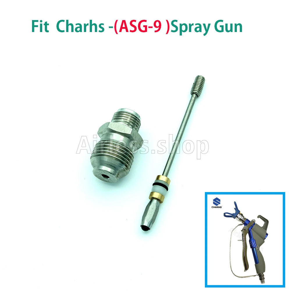 CHARHS High Pressure Airless Spray Gun Repair Kit 350Bar House Paint Inline Spray AirBrush Texture Plaster Putty ASG-9 Swivel