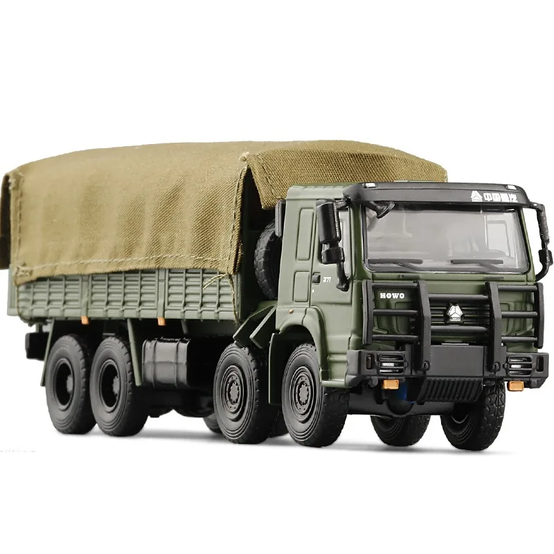 High quality 1:64 alloy military transport truck model,high simulation truck dump truck toy,wholesale and retail