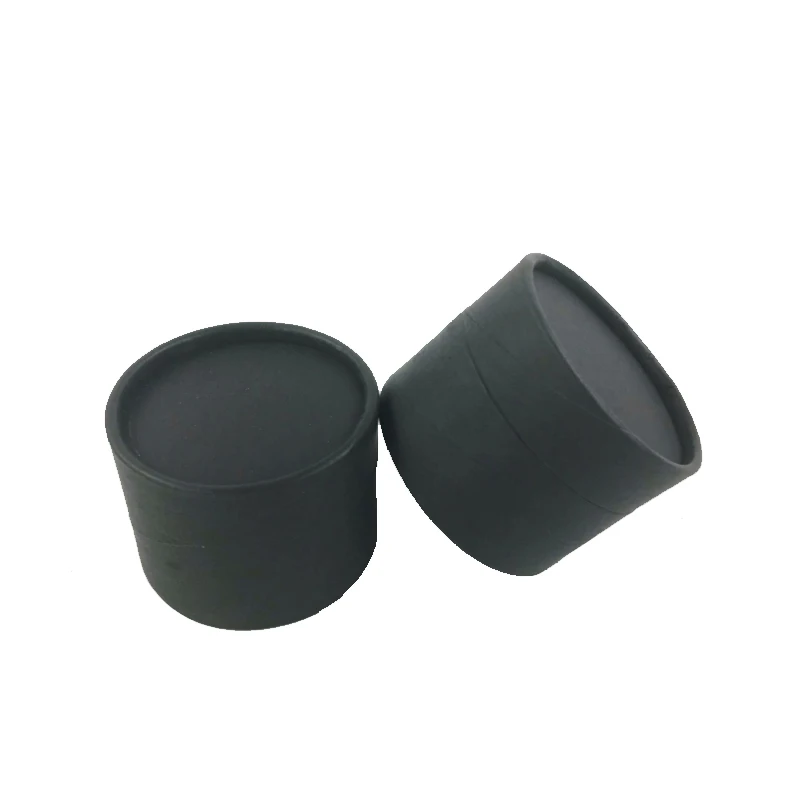 Craft Cardboard Jar Pack for Candy, Food Grade Tea Canister, Black Color Packaging, Gift,Power,Jewelry, ECO, 20 PCs/Lot