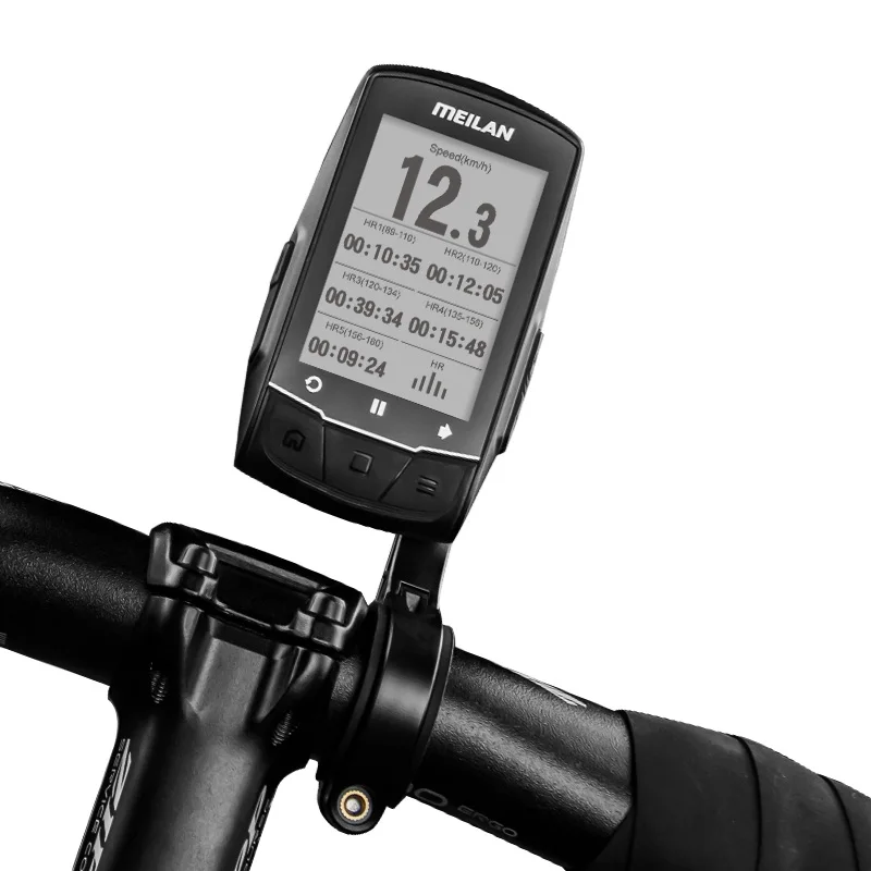 Meilan-ordenador GPS para bicicleta, velocímetro BLE4.0, conexión con Monitor de cadencia/HR/medidor de potencia (no incluido), M1