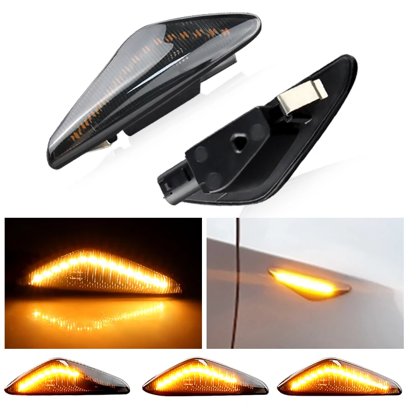 2Pcs Sequential Dynamic Flowing LED Side Marker Light Turn Signal Light Blinker For BMW E70 X5 F25 X3 E71 X6 2007-2013