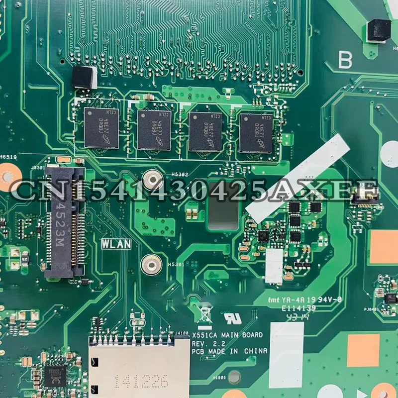 Dinzi X551CA Motherboard Laptop UNTUK ASUS X551CAP X551C X551CA Notebook Mainboard Computer2117U/1007U 4G-RAM Tanpa Slot Memori