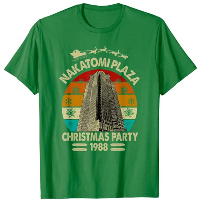 Funny-Nakatomi-Plaza Christmas Party 1988 Xmas Holiday T-Shirt Graphic Tee for Kids and Adults