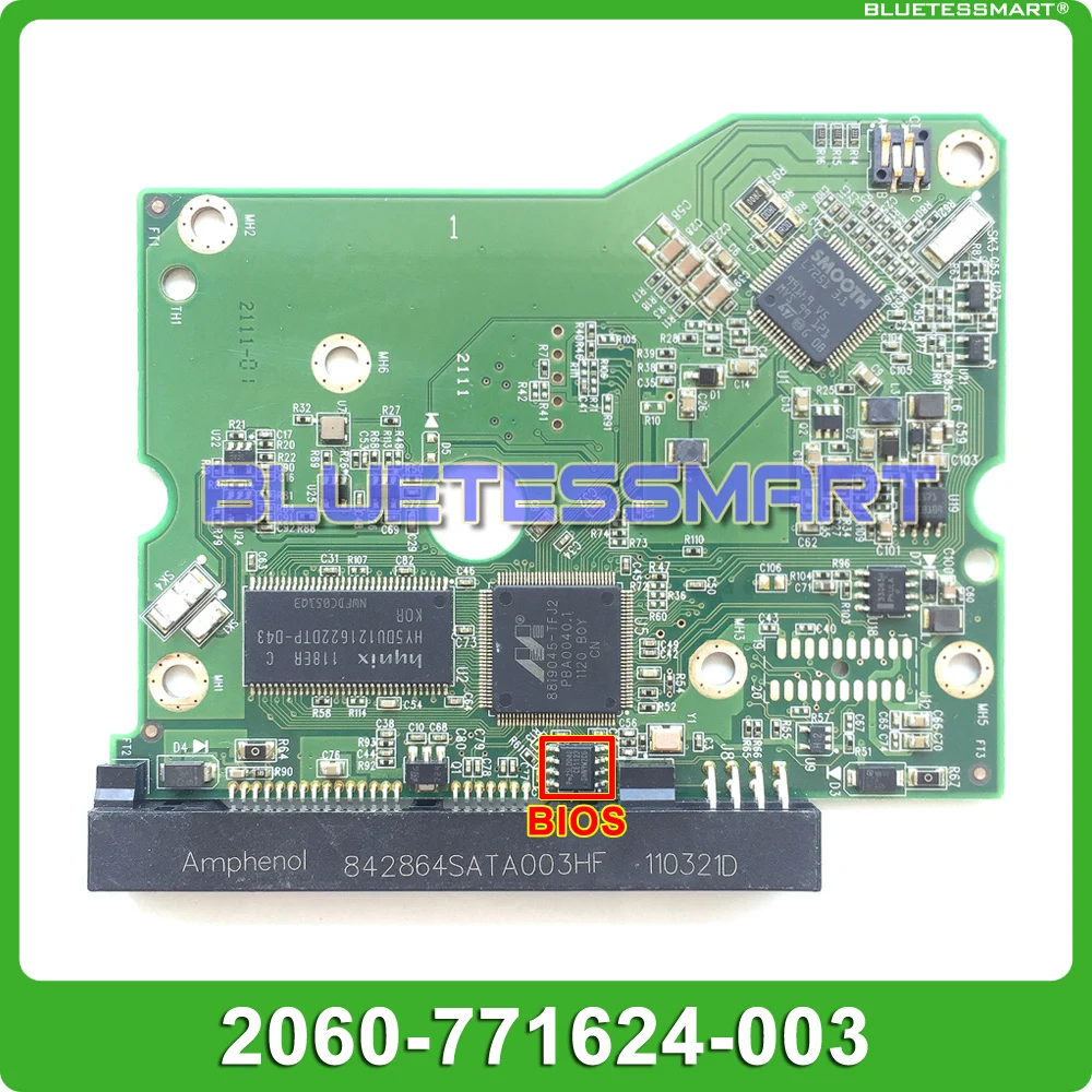 

HDD PCB Controller Board 2060-771624-003 REV A/P1 for WD 3.5 SATA Hard Drive Repair Data Recovery