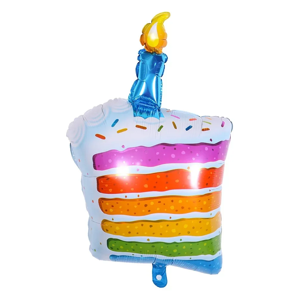 New Rainbow Color Candy Cake Aluminum Film Balloon Children\'s Day Toy Birthday Party Baby Shower Decoration