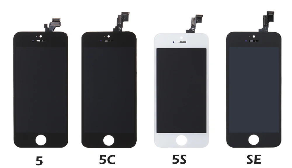 LCD Screen For iPhone 5 5S 5C SE 2016 Display Touch Digitizer Assembly Black White Display Replacement Pantalla+Case+Tools Kit