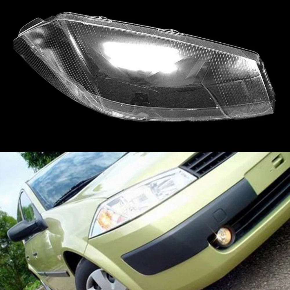 

For Renault Megane 2003 2004 2005 Headlight Shell Transparent Lampshade Headlamp Cover Lens Plexiglass