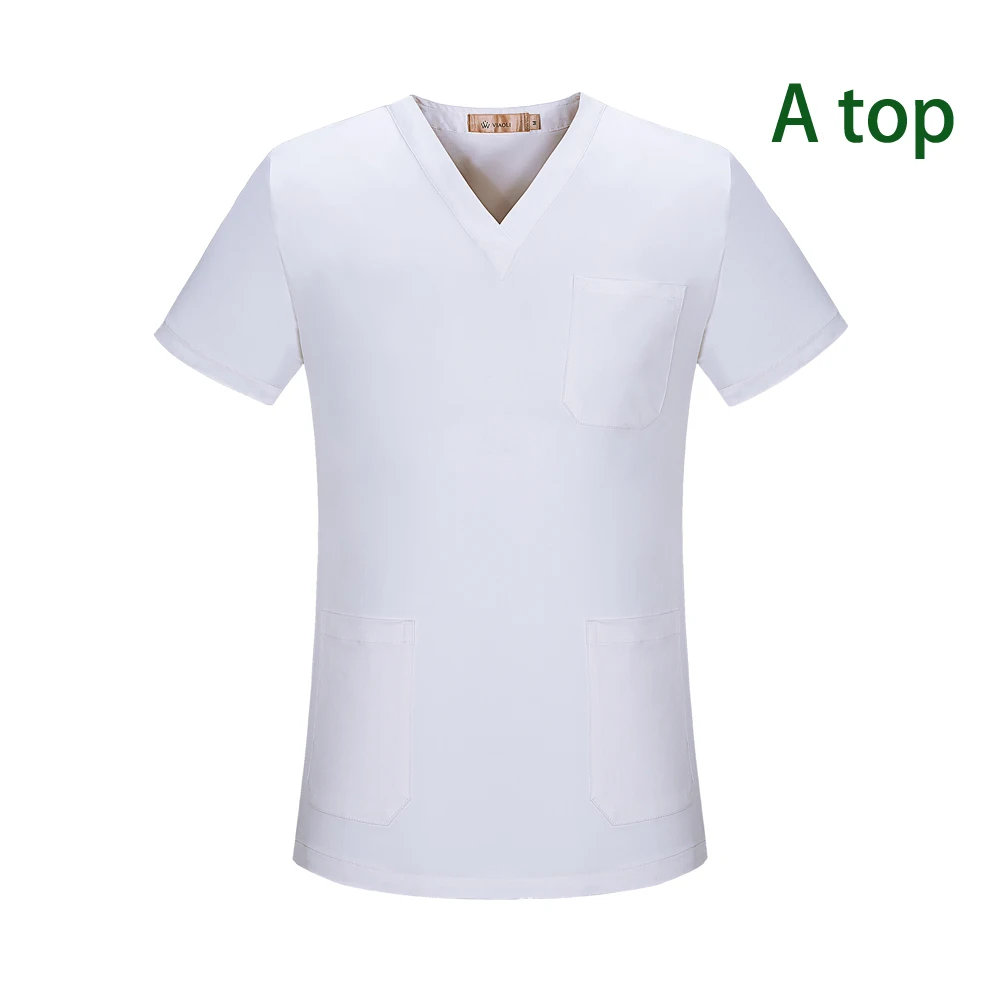 Health Worker Workwear Unisex Scrub Nursing Uniform Medical Women's Top Uniform Clothes Wholesale Short Sleeve Hospital Clothing