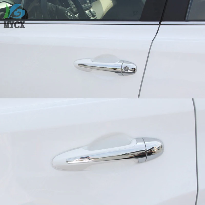 

for toyota rav4 rav 4 xa40 2018 2017-2016 2015 2014 2013 carbon fiber and chrome door handle cover parts accessories